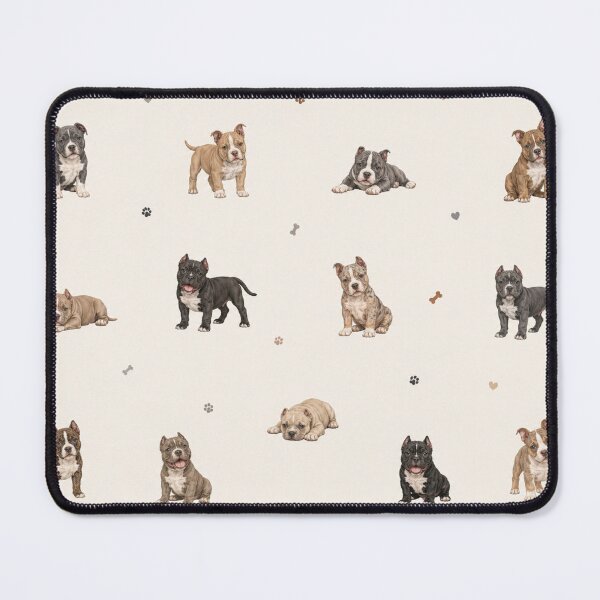 Item preview, Cute American Bully Puppy Pattern | Adorable Bully Dog Lover Seamless Design designed and sold by Inkmatic Studio.
