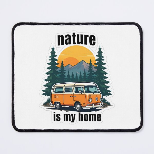 Item preview, Nature Is My Home - Vintage Camper Van in the Woods designed and sold by Smoking_Animals .