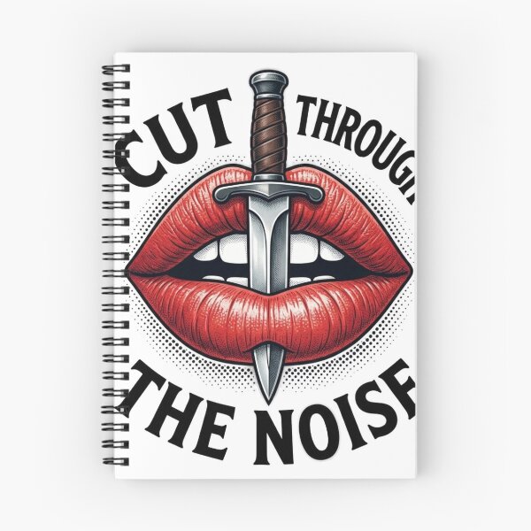 Item preview, Red Lip Mouth with Dagger Cut Through The Noise designed and sold by Ahmedsyde.