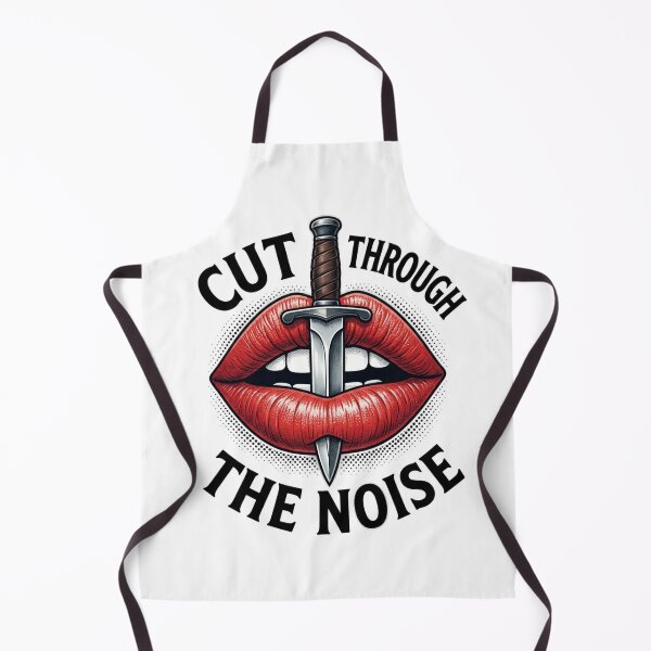 Item preview, Red Lip Mouth with Dagger Cut Through The Noise designed and sold by Ahmedsyde.