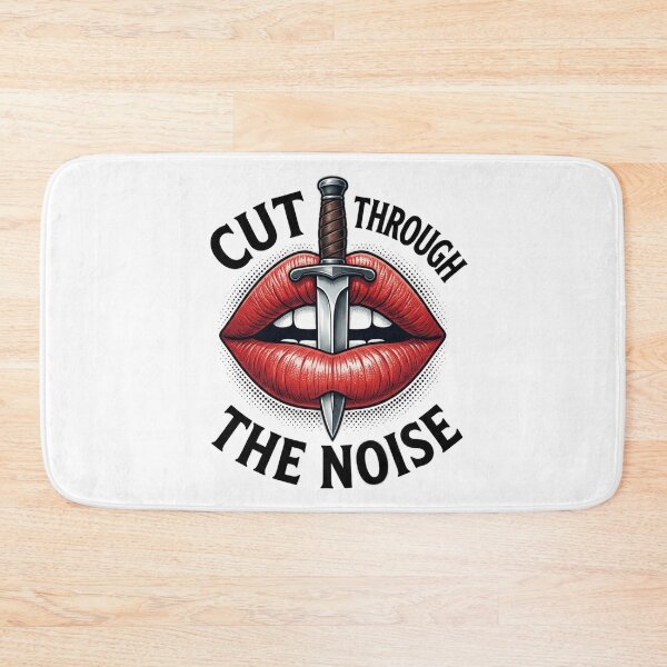 Item preview, Red Lip Mouth with Dagger Cut Through The Noise designed and sold by Ahmedsyde.