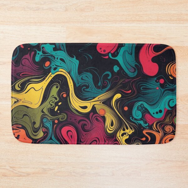 Item preview, Psychedelic Fluid Art Colorful Retro Marble Swirls Texture designed and sold by LYAN-STORE.