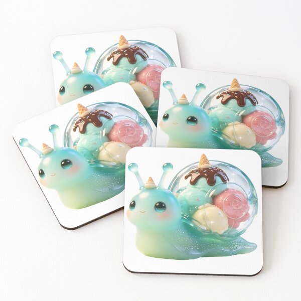 Item preview, Emerald Snail - Kawaii Summer Ice Cream Sundae Crystal designed and sold by ABYSSLAB.