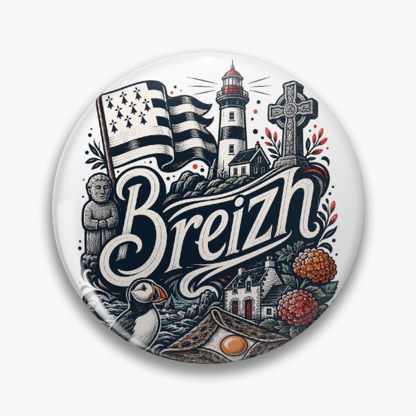 Item preview, Breizh spirit design with Gwen-ha-Du flag and breton symbols designed and sold by 1enchik.