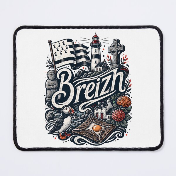Item preview, Breizh spirit design with Gwen-ha-Du flag and breton symbols designed and sold by 1enchik.