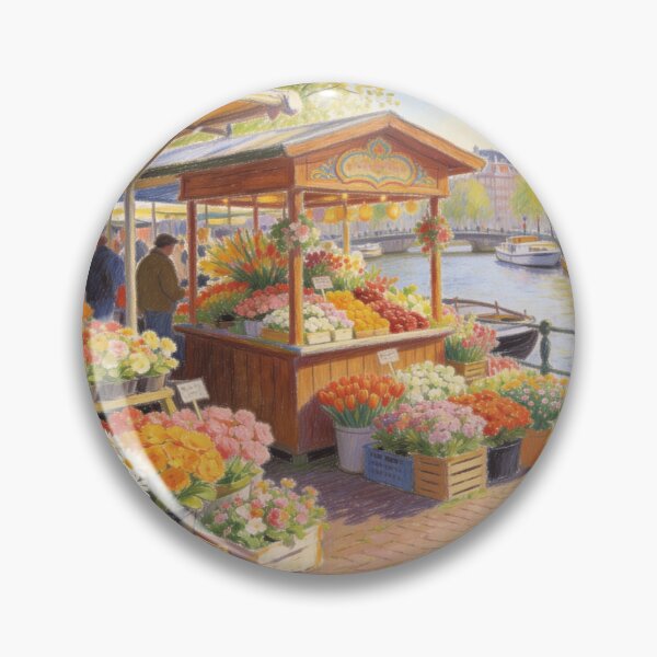 Item preview, Amsterdam Flower Market by the Canal designed and sold by BlareBlare.