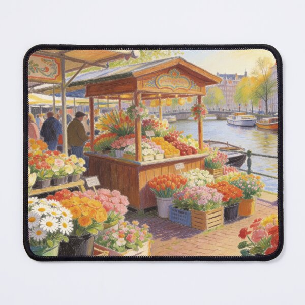 Item preview, Amsterdam Flower Market by the Canal designed and sold by BlareBlare.