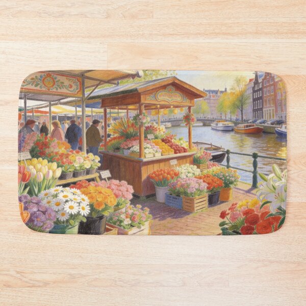 Item preview, Amsterdam Flower Market by the Canal designed and sold by BlareBlare.