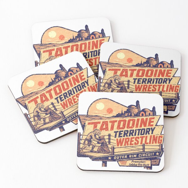Item preview, Outer Rim Desert Territory Wrestling Vintage Sci-Fi Grappling Logo designed and sold by The Irish Whip.