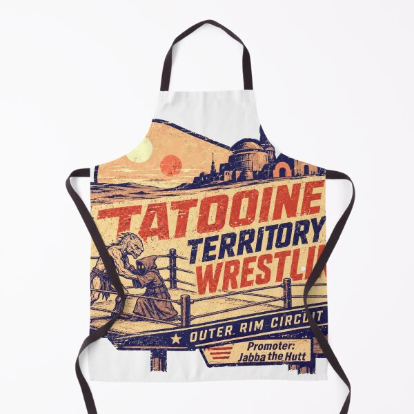 Item preview, Outer Rim Desert Territory Wrestling Vintage Sci-Fi Grappling Logo designed and sold by The Irish Whip.