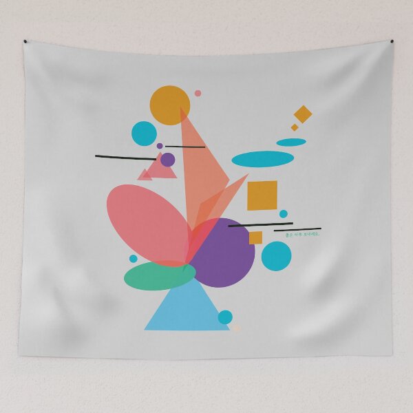 Item preview, Blooming colorful shapes red designed and sold by DalPrint.