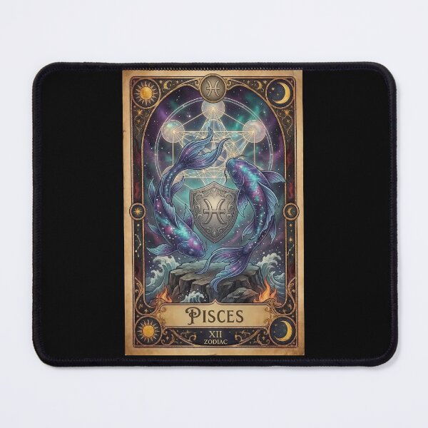 Item preview, Pisces Zodiac Tarot Card Vintage Fantasy Art designed and sold by DeerHouse.