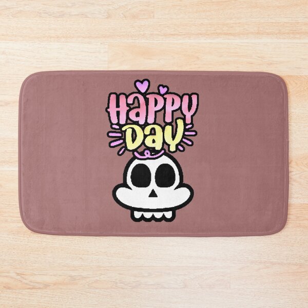 Item preview, Happy Day Kawaii Skull Pink Yellow Pastel Goth designed and sold by AstronautMerch.