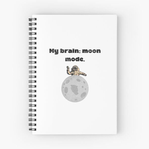 Item preview, My brain: moon mode. Astronaut on the Moon Retro Vintage Space Graphic designed and sold by lenalenspod.