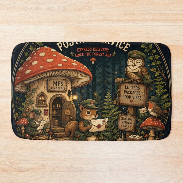Item preview, Mushroom Postal Service | Express Delivery Since The Forest Age designed and sold by Tanu Biswas.