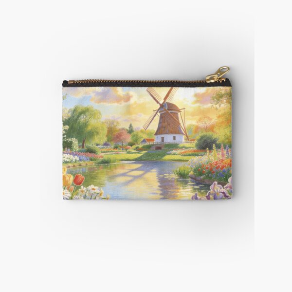 Item preview, Sunlit Windmill Garden in Dutch Countryside designed and sold by BlareBlare.