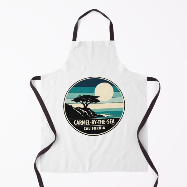 Item preview, Carmel-by-the-Sea California: Lone Cypress Silhouette - Retro Cool Stripes designed and sold by CircinusStore.