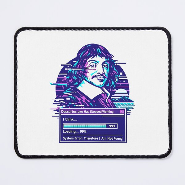 Item preview, Descartes Has Stopped Working – Vaporwave Glitch Philosophy Tee designed and sold by PHILOSOPHY-SWAG.