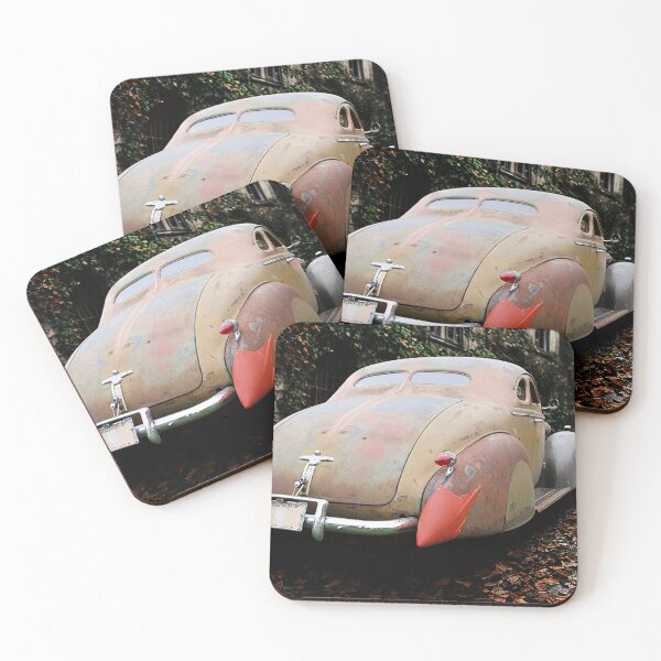 Item preview, 1938 Buick Eight Rat Rod — Patina & Rain, Pre-War American Classic on Cobblestones designed and sold by Peter Kraaibeek | Generative Designs and Car Art.