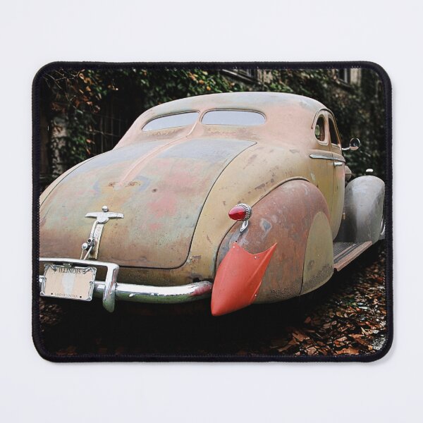 Item preview, 1938 Buick Eight Rat Rod — Patina & Rain, Pre-War American Classic on Cobblestones designed and sold by Peter Kraaibeek | Generative Designs and Car Art.