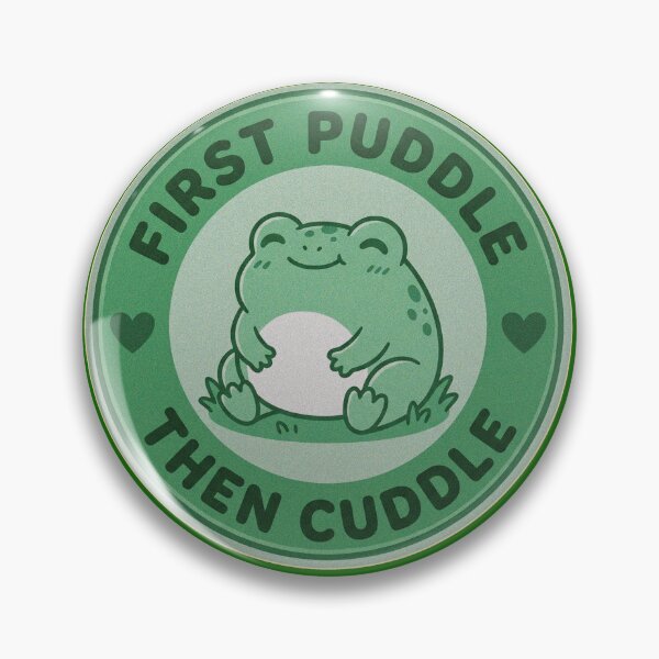 Item preview, First Puddle Then Cuddle Cute Kawaii Frog Lover Retro designed and sold by AdyKurniawan.