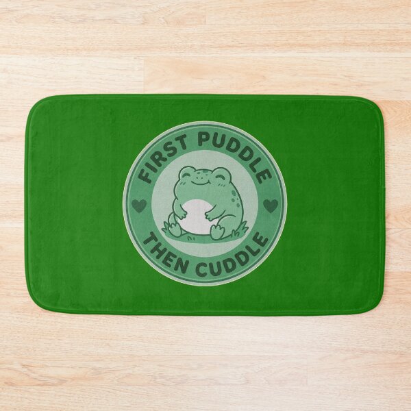 Item preview, First Puddle Then Cuddle Cute Kawaii Frog Lover Retro designed and sold by AdyKurniawan.