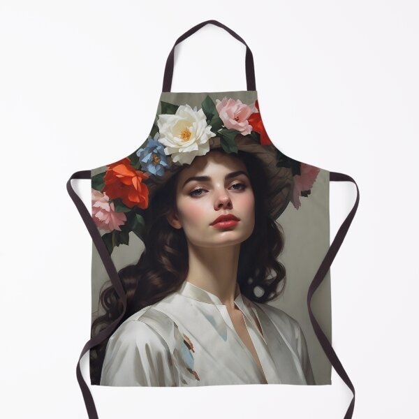 Item preview, Woman with flowers wall art print designed and sold by MK26Designs.