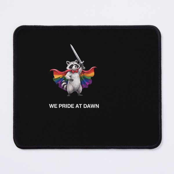 Item preview, We Pride At Dawn Raccoon Rainbow Sword LGBTQ designed and sold by SuperAndSocial.