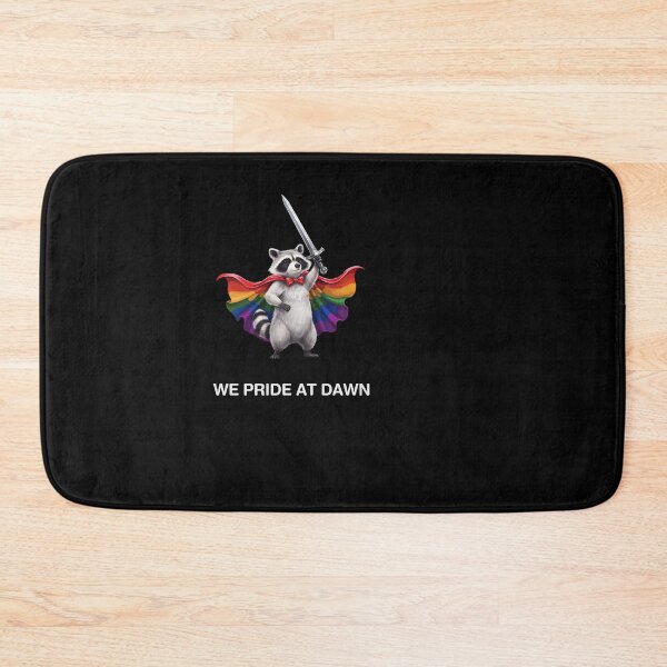 Item preview, We Pride At Dawn Raccoon Rainbow Sword LGBTQ designed and sold by SuperAndSocial.