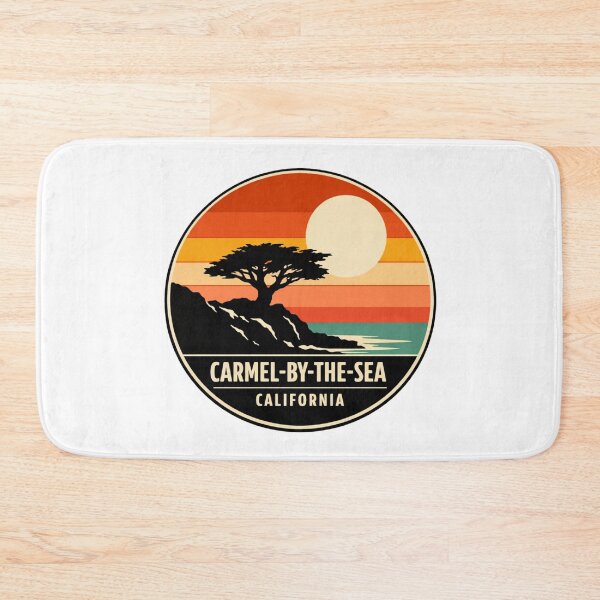 Item preview, Carmel-by-the-Sea California: Lone Cypress Silhouette - Retro Warm Spectrum designed and sold by CircinusStore.