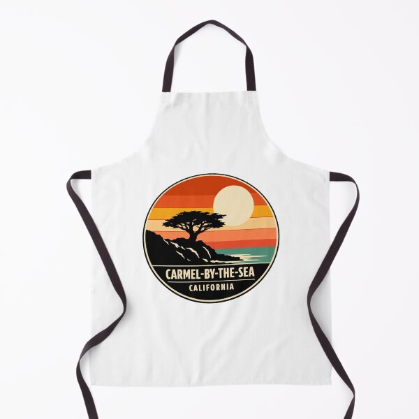 Item preview, Carmel-by-the-Sea California: Lone Cypress Silhouette - Retro Warm Spectrum designed and sold by CircinusStore.