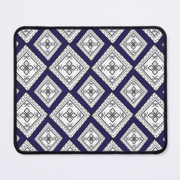 Item preview, Navy Indigo Ethnic Diamond Geometric Pattern designed and sold by AjjimaJKM.