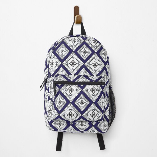 Item preview, Navy Indigo Ethnic Diamond Geometric Pattern designed and sold by AjjimaJKM.