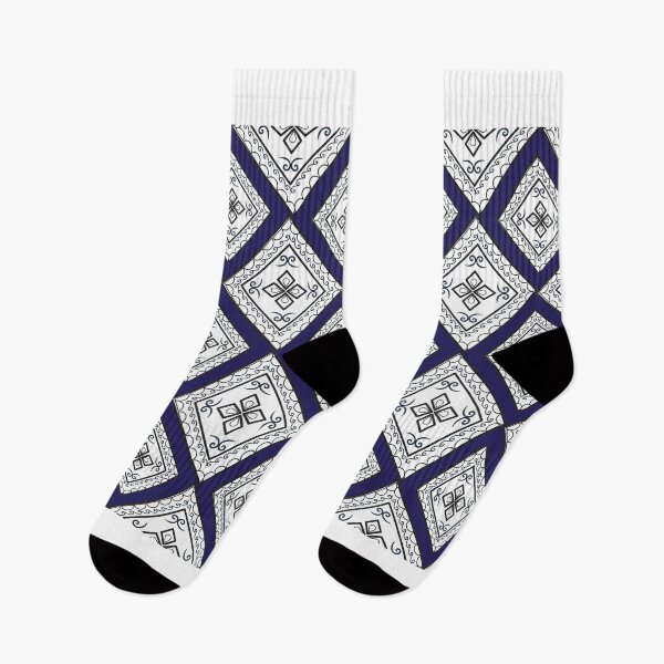 Item preview, Navy Indigo Ethnic Diamond Geometric Pattern designed and sold by AjjimaJKM.