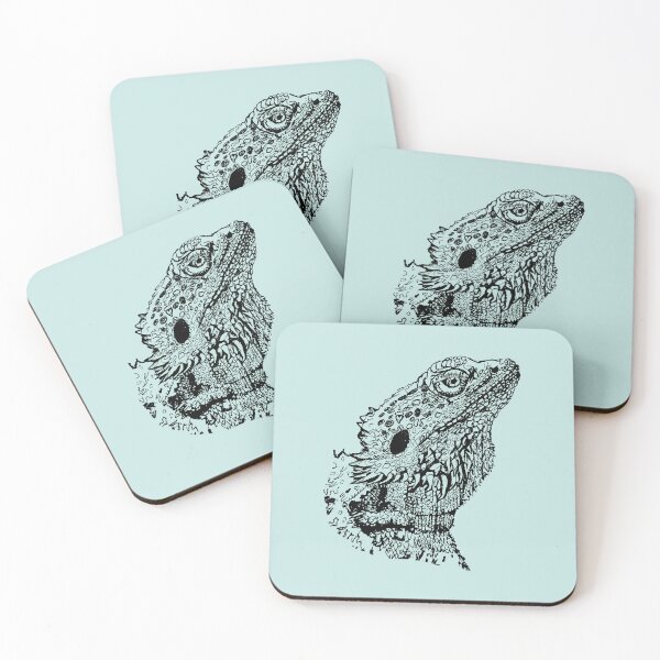 Item preview, Bearded Lizard - (#C6E6E3) designed and sold by The Stippler Process.