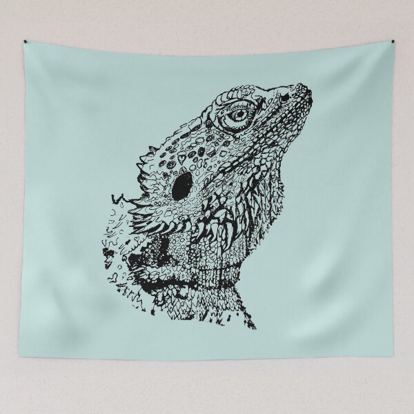 Item preview, Bearded Lizard - (#C6E6E3) designed and sold by The Stippler Process.