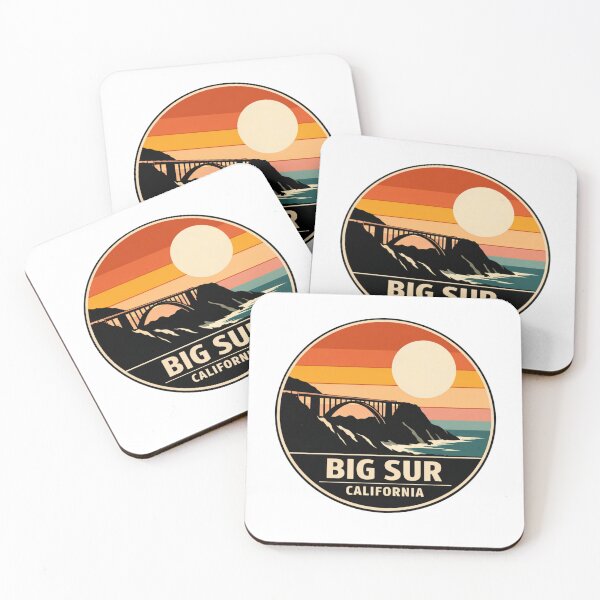 Item preview, Big Sur California: Bixby Bridge Silhouette - Retro Warm Spectrum designed and sold by CircinusStore.