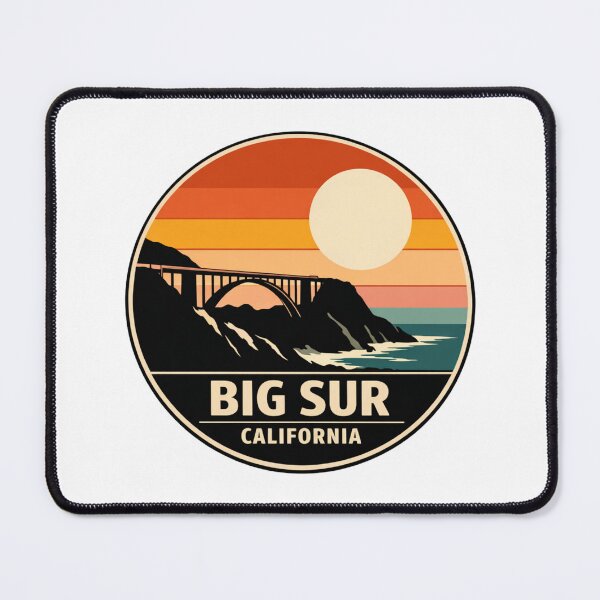 Item preview, Big Sur California: Bixby Bridge Silhouette - Retro Warm Spectrum designed and sold by CircinusStore.