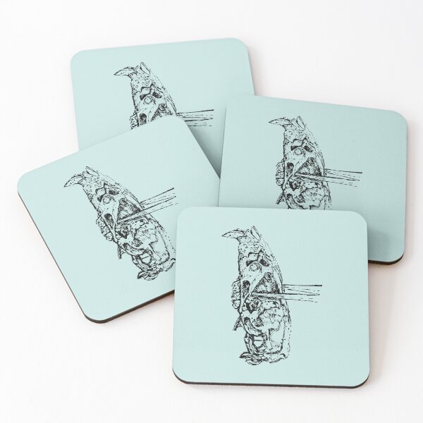 Item preview, Rat Skull & Skewers - (#C6E6E3) designed and sold by The Stippler Process.