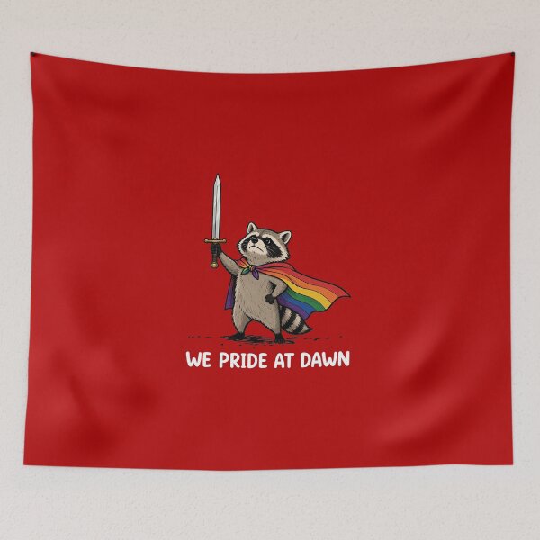 Item preview, We Pride At Dawn Funny Raccoon LGBT Support Pride Month designed and sold by NicowrmSArt.