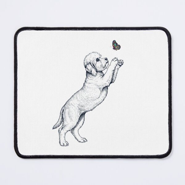 Item preview, Vintage Dandie Dinmont Terrier with Butterfly Dog Mom Owner designed and sold by TerryConnells.