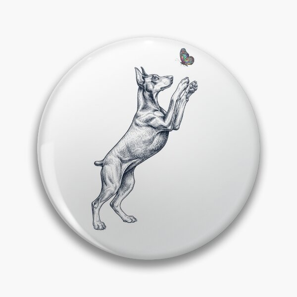 Item preview, Vintage Doberman Pinscher with Butterfly Dog Mom Owner designed and sold by TerryConnells.