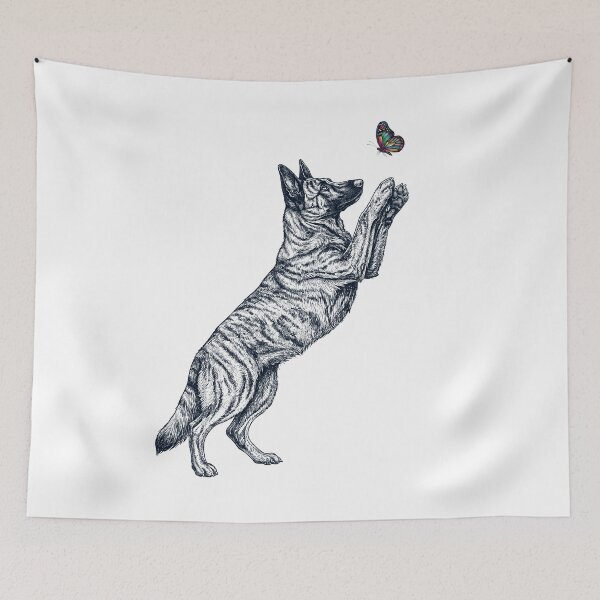 Item preview, Vintage Dutch Shepherd with Butterfly Dog Mom Owner designed and sold by TerryConnells.