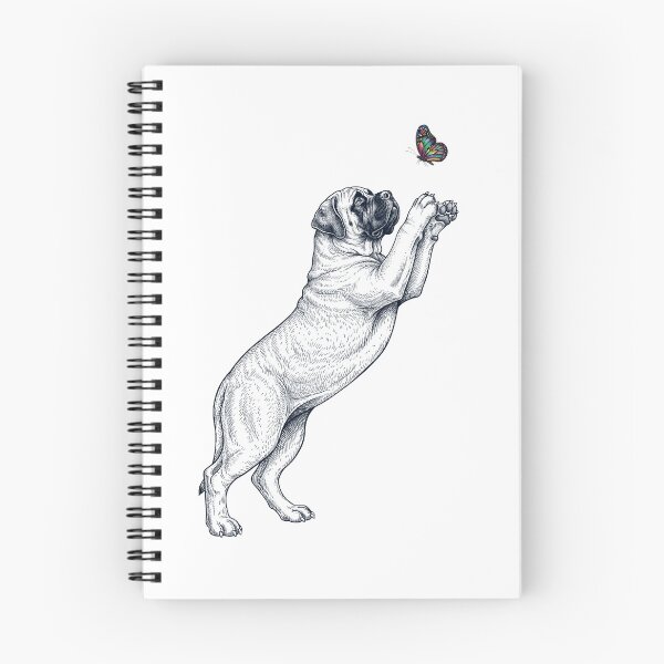 Artikelvorschau, Vintage-Englischer Mastiff mit Schmetterling Hundemama Besitzer entworfen und verkauft von TerryConnells.