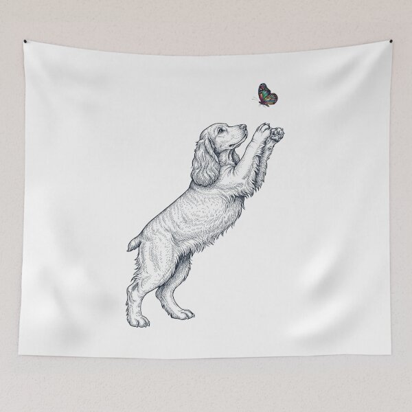 Item preview, Vintage English Cocker Spaniel with Butterfly Dog Mom Owner designed and sold by TerryConnells.