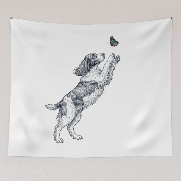 Item preview, Vintage English Springer Spaniel with Butterfly Dog Mom Owner designed and sold by TerryConnells.