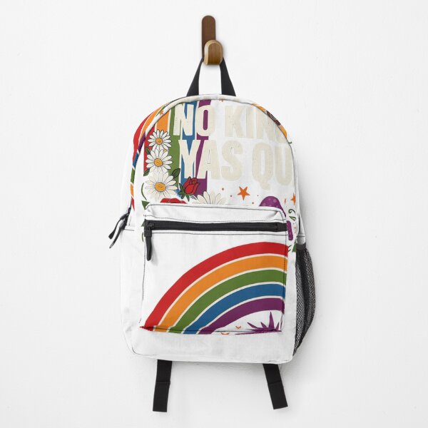 Item preview, No Kings But Yas Queens Retro Floral Rainbow designed and sold by SuperAndSocial.