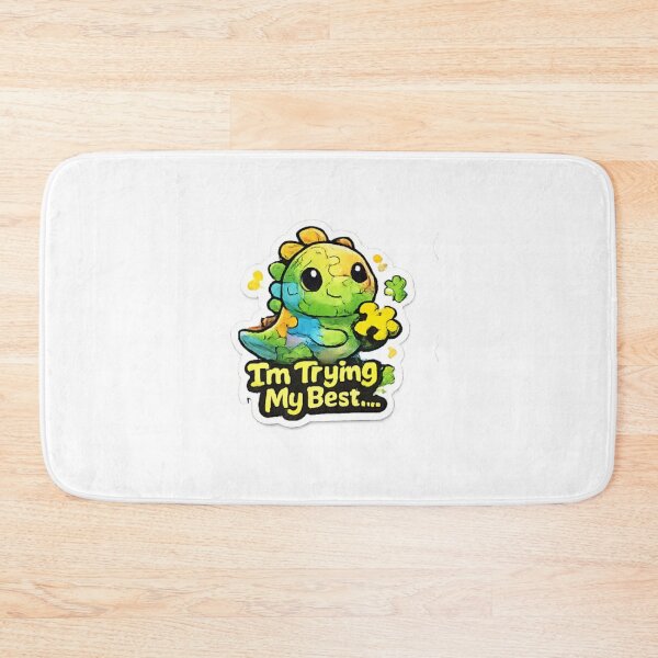 Item preview, I'm Trying My Best Cute Dino Sticker designed and sold by Jyotisima8929.