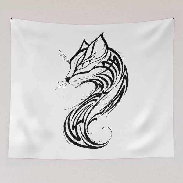 Item preview, Modern Calligraphic Cat ORNAMENT designed and sold by elmuna.
