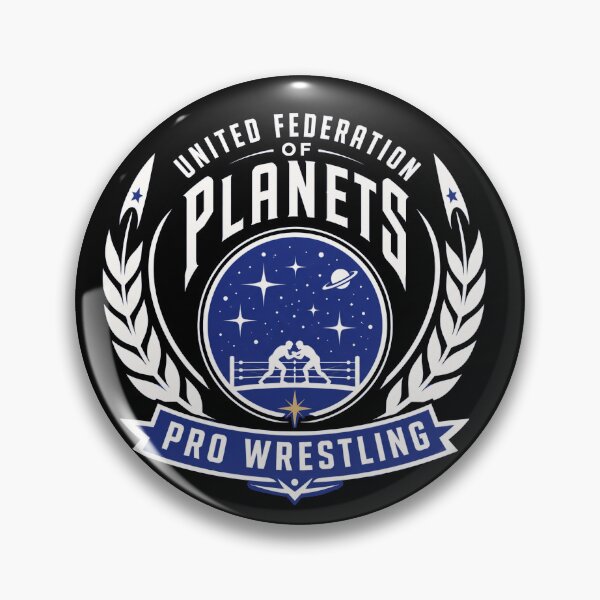 Item preview, Galactic Federation Pro Wrestling Vintage 1960s Sci-Fi Emblem designed and sold by The Irish Whip.